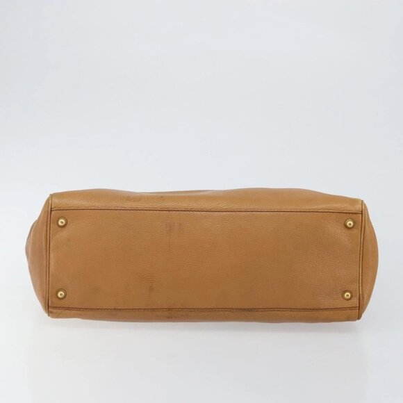 GUCCI Hand Bag Leather Beige Gold 121551 Auth 144406 - Picture 7 of 16